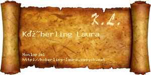 Köberling Laura névjegykártya